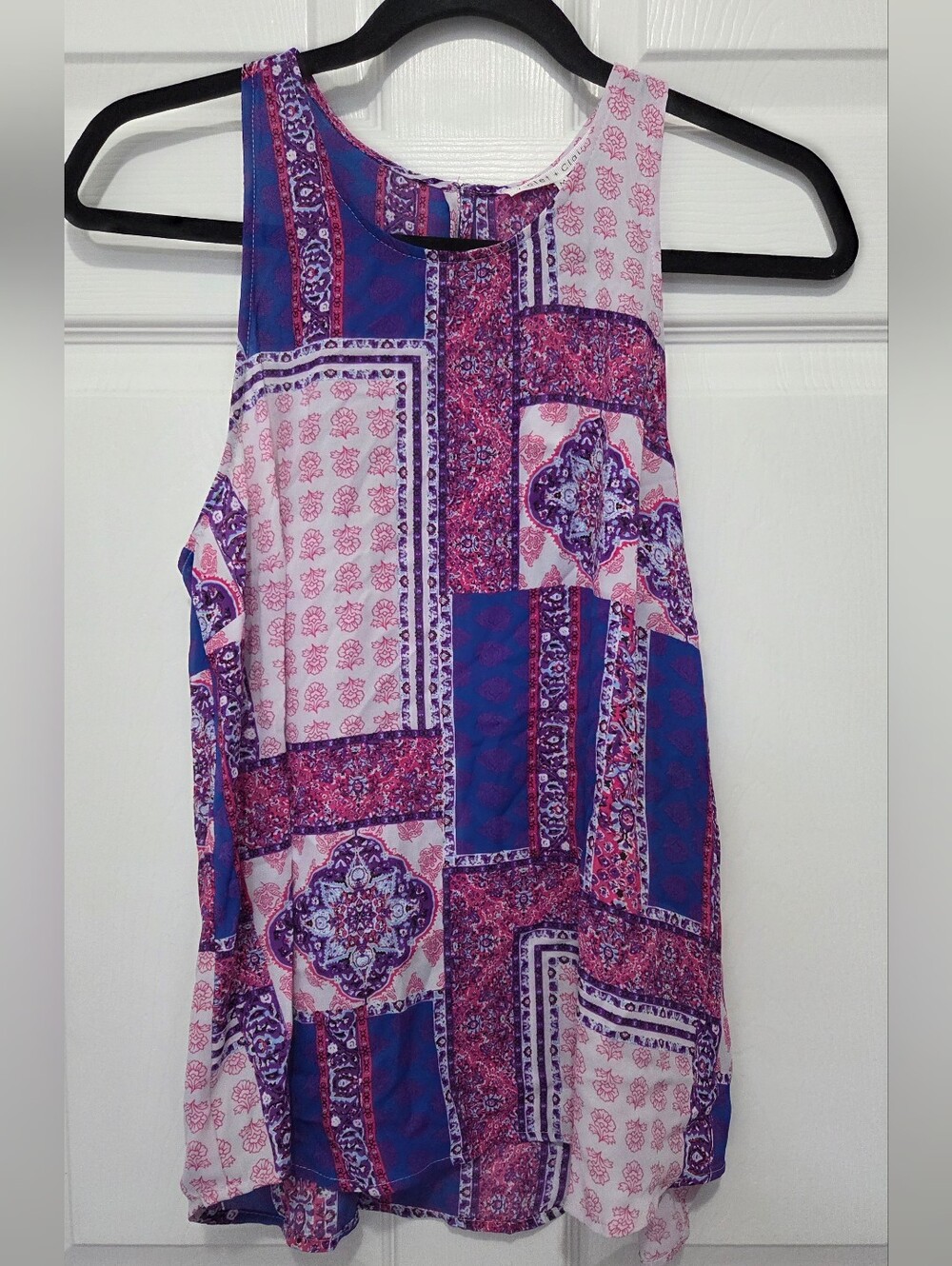 Violet + Claire Boho Patchwork Paisley Sleeveless Tank Top NWT Size Medium